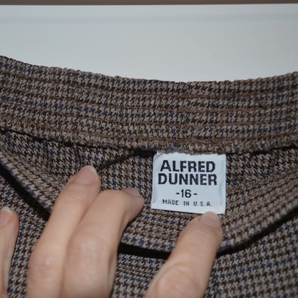 ALFRED DUNNER Brown Lines Pattern Elastic on Belt/Waist Women's Pants 16 - Picture 2 of 10